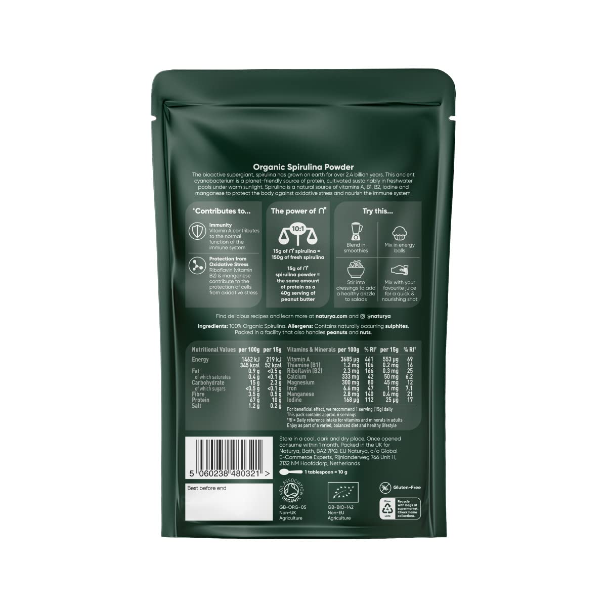 Naturya Organic Spirulina Powder 100g