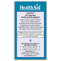 HealthAid AcaiAce Acai Berry 1500mg 30 Capsules