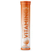 Natures Aid Vitamin C 1000mg Effervescent 20 Tablets – High Strength Fizzy Supplement – Immune Support & Collagen Formation – Vegan, Vegetarian, Gluten Free – No Gummies or Capsules