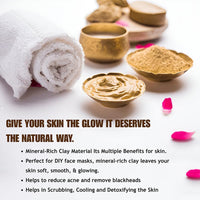 Hebhac Herbs Multani Mitti Powder, Bentonite Clay & Fuller's Earth Clay – 100% Natural Skin Soother, Cleanser & Acne Reducer – 100g