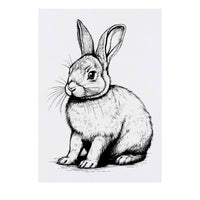 Azeeda 'Rabbit' Temporary Tattoo - Water Resistant, Skin-Safe, Non-Toxic Transfer (TO00062051)