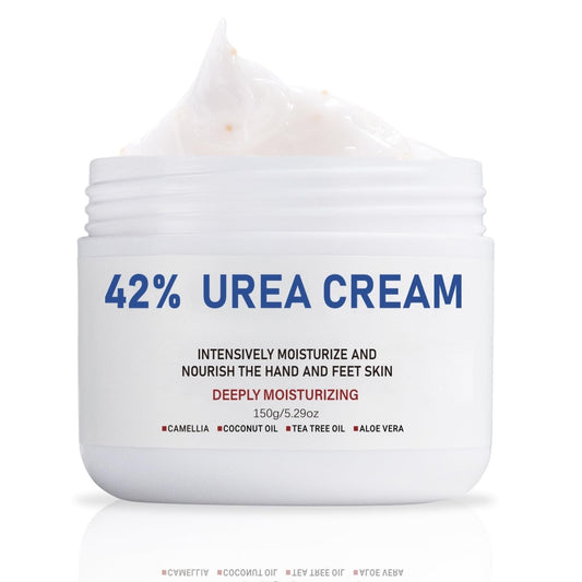 Urea Foot Cream 42% - Foot Cream - Foot Cream for Cracked Heels and Dry Skin - Cracked Heel Repair Cream for Hand and Feet - 42% Urea Cream & 2% Salicylic Acid for Callus Remover & Nourishes Soften