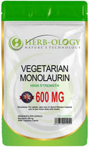 Herb-ology.co.uk Nature's Technology HB Monolaurin | 60 High Strength Monolaurin Capsules - 600mg-Monolaurin per Serving | No Artificial Ingredients or Fillers | Non-GMO, Gluten & Allergen Free | Manufactured in The UK