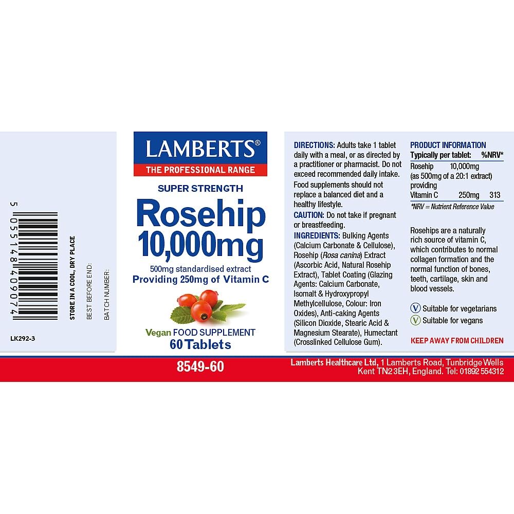 LAMBERTS Rosehip 10,000Mg, 60 CT