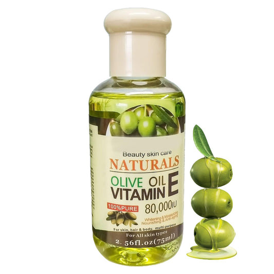 DMQ Olive Vitamin E Skin Oil,Anti Aging Face Oil and Serum,Antioxidant Face Massage Oil,Face&Body,Vitamin E Body Oil for Dry Skin,Smooth Skin Tone & Relieve Itchy Skin,Hydrating Body Oil Moisturiser-75ML