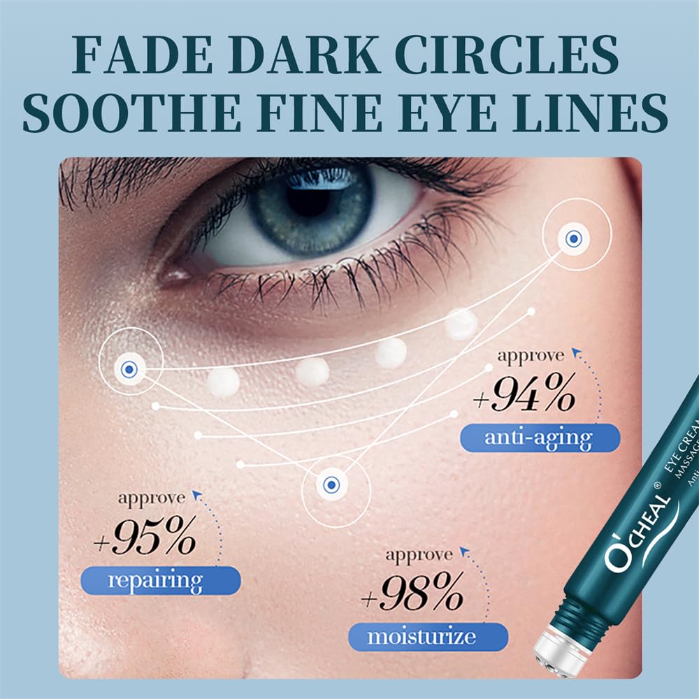 MAYEON Eye Cream for Dark Circles & Puffiness, Daily Wrinkle Cream, Anti Aging Line Smoothing Skin Care Treatment, Reduce Wrinkles, De-puff and Brighten Skin