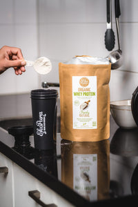 Ekopura Organic Whey Protein 500g | 80% Protein | Hormone Free, GMO-Free, Soy-Free, Additive Free, No Added Sugars | Promotes Muscle Growth, Recovery, Retention | Plain Flavored | Certified Organic