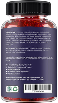 SASH Vitality Liver Detox Complex Gummies | 14-in-1 Vegan Formula with Turmeric, Artichoke & More | Sugar-Free, Gluten-Free | Liver Support | 90 Vegan Gummies | Gel/Candy Supplement