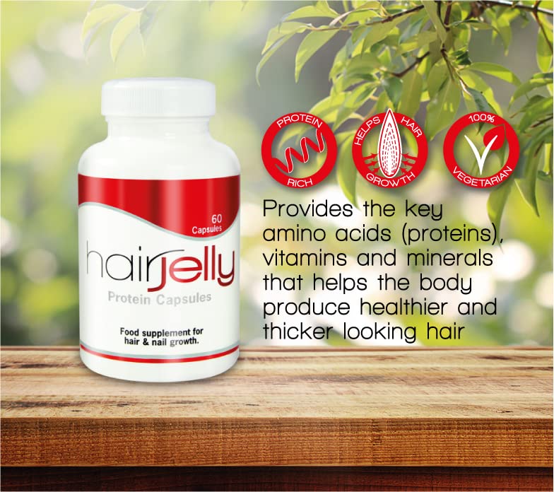 Hairmedic HAIRJELLY- Hair Growth Supplement. Ideal Protein Supplement for Suffers from: fine, thinning or weak Hair. Hair which is thinning Due to Breakage, or Hair Loss Due to Dietary Problems.