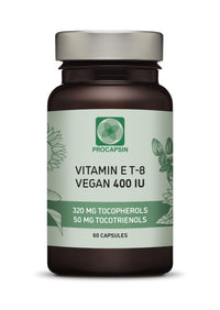 Procapsin Kala Health Vitamin E - All 8 Tocopherols + Tocotrienols 400 IU Vegan - Alpha Tocopherol/Tocotrienol + Beta Tocopherol/Tocotrienol + Gamma Tocopherol/Tocotrienol + Delta Tocopherol/Tocotrienol