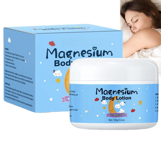 100g Magnesium Body Lotion,Magnesium Butter for Sleep,Magnesium Soothing Sleep Cream,Magnesium Moisturiser for Soothes Muscles,Relaxing Magnesium Gel for Legs Arms Chest,Calm Cream with Magnesium
