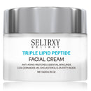 Triple Lipid-Peptide Cream, Anti-Ageing Cream, Moisturising Cream，Hydrating Ultra-Light Gel-Cream Day Moisturiser Leaves Skin Smooth, Glowing and Rejuvenated, Suitable for All Skin Types