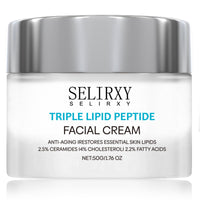 Triple Lipid-Peptide Cream, Anti-Ageing Cream, Moisturising Cream，Hydrating Ultra-Light Gel-Cream Day Moisturiser Leaves Skin Smooth, Glowing and Rejuvenated, Suitable for All Skin Types