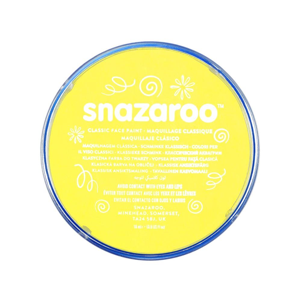 Snazaroo Classic Face and Body Paint for Kids and Adults, Pale Yellow Colour, Water Based, Easily Washable, Non-Toxic, Makeup, Body Painting for Parties, for Ages 3+