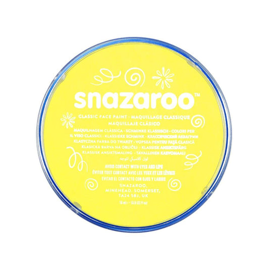 Snazaroo Classic Face and Body Paint for Kids and Adults, Pale Yellow Colour, Water Based, Easily Washable, Non-Toxic, Makeup, Body Painting for Parties, for Ages 3+