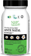 NHP The Natural Health Practice Natural Health Practice Ante Natal Support (60 Capsules) Multivitamin & Minerals for Healthy Pregnancy