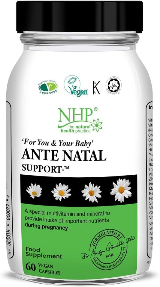 NHP The Natural Health Practice Natural Health Practice Ante Natal Support (60 Capsules) Multivitamin & Minerals for Healthy Pregnancy