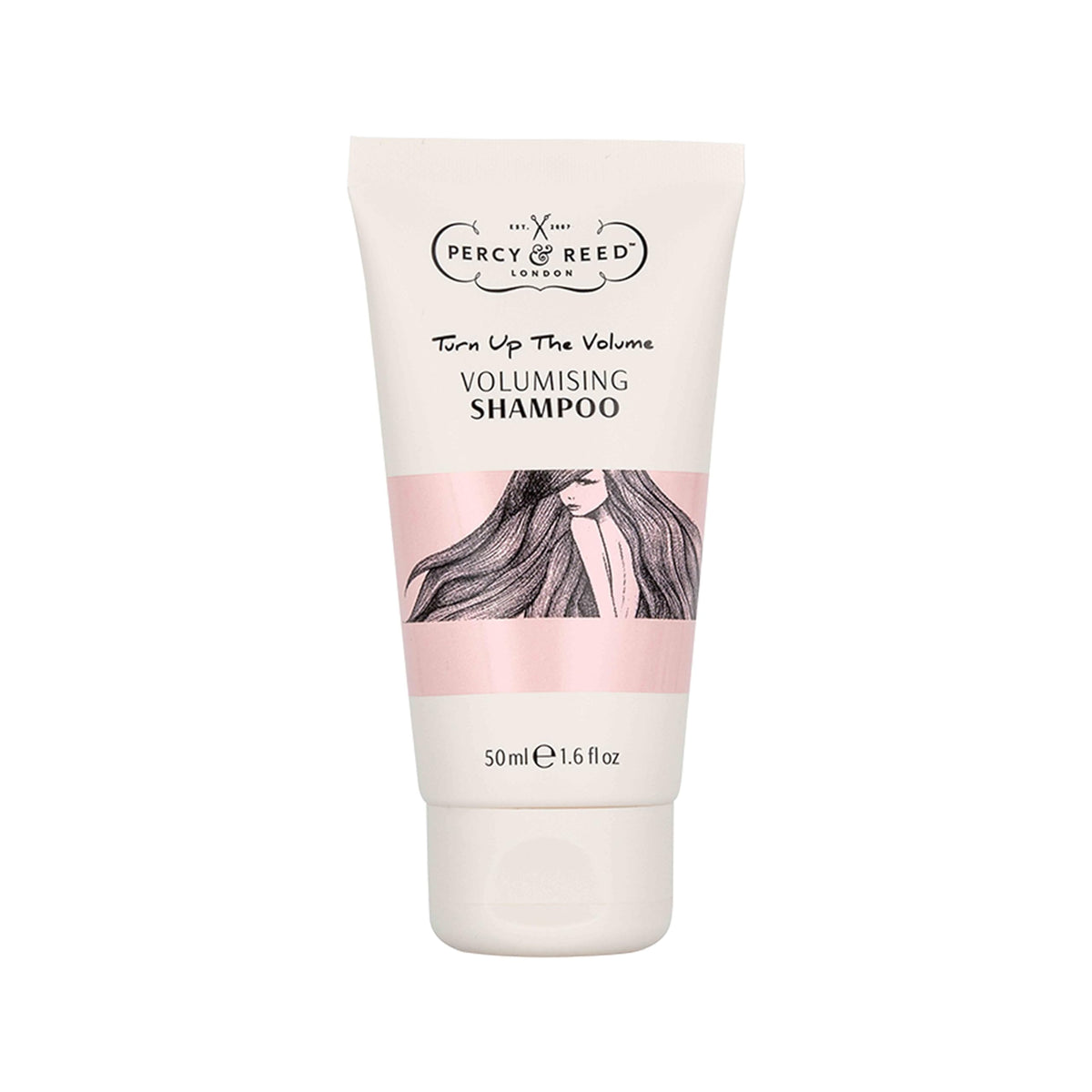 Percy & Reed Volumising Shampoo 50ml, Hair Thickening Shampoo for Fine Hair, Weightless Cleanse, Helps Strengthen, Heat Humidity Pollution Protection, Turn Up The Volume Collection