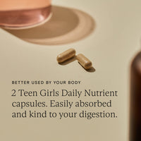 Wild Nutrition Teen Vitamins Girls, Vitamins for Teenagers, Natural & Ethical Multivitamin Kids Vitamins with Vitamin B, Vitamin D - Optimal Health for Teen Girl - 60 Capsules