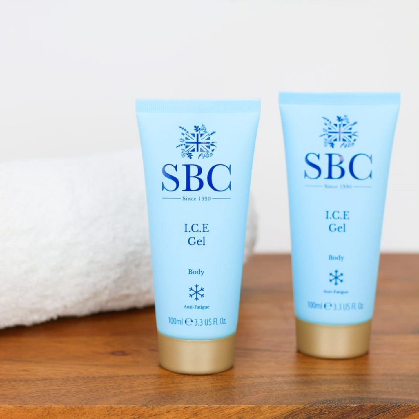 SBC Skincare I.C.E. Gel - 100ml | Cooling Relief for Tension and Fatigue | Cooling Gel with Camphor and Menthol | Vegan Friendly Sports Gel | Energising Cooling Gel