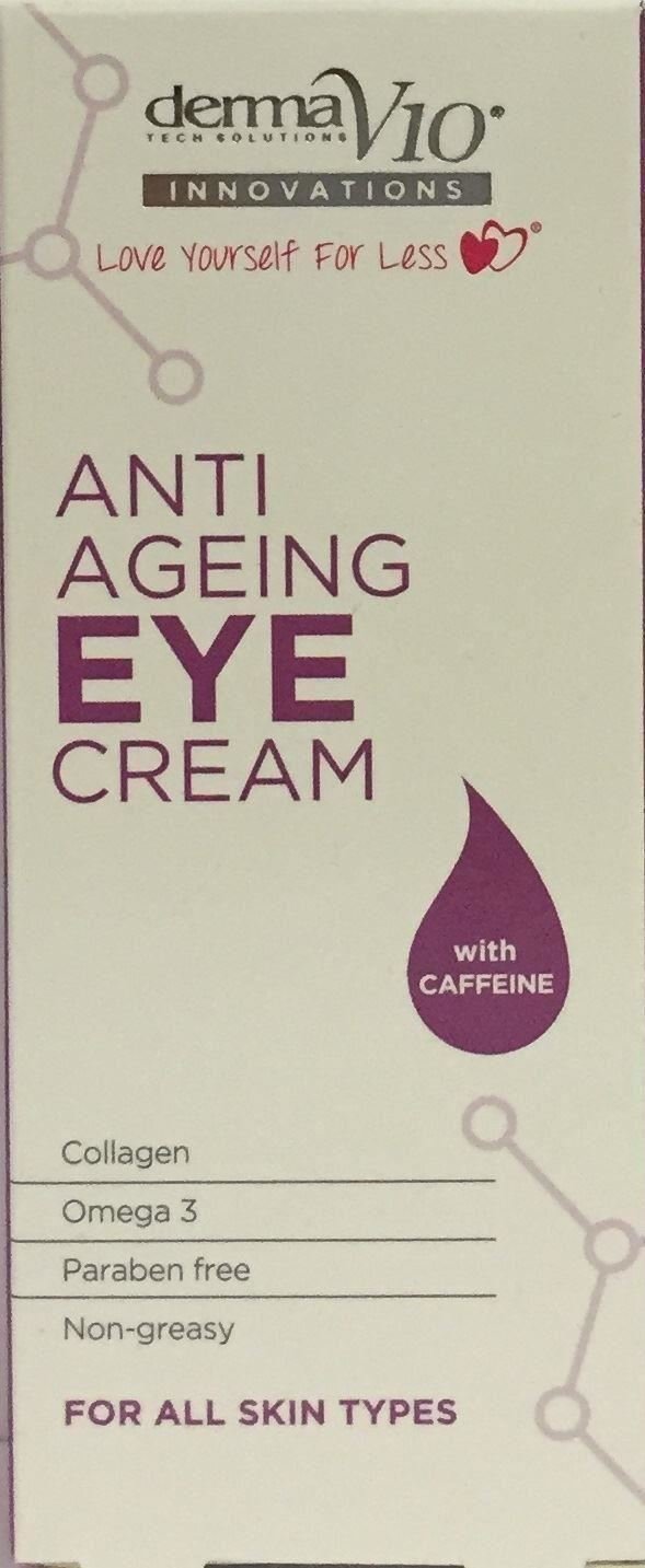 SIX PACKS of Derma V10 Innovations Anti Ageing Eye Cream 15ml