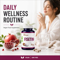 Hepatica Fisetin 50mg | 5,000mg Equivalent | 100:1 Smoketree (Cotinus Coggygria) Extract Standardised to 98% Fisetin | 60 Vegan Capsules | 3rd Party Lab Tested