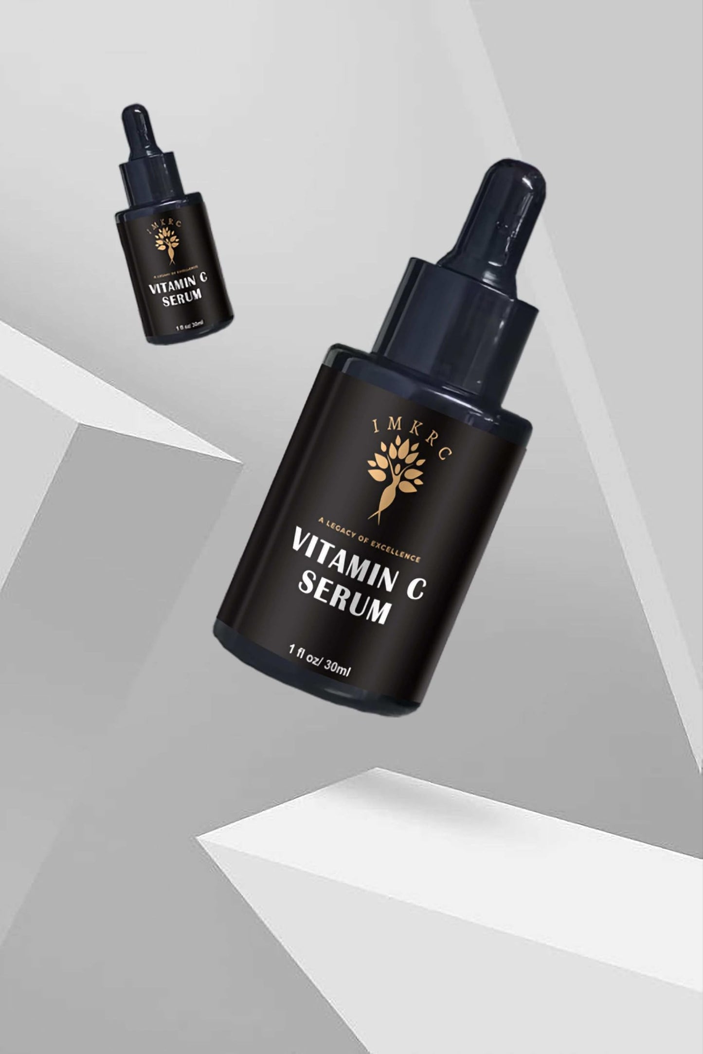 IMKRC Vitamin C Serum, 20% L-Ascorbic Acid, with Hyaluronic Acid, Ferulic Acid, Vitamin E, 30ml