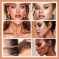 HOPHAT 3 Pack Liquid Contour & Highlighter & Blush Makeup Set