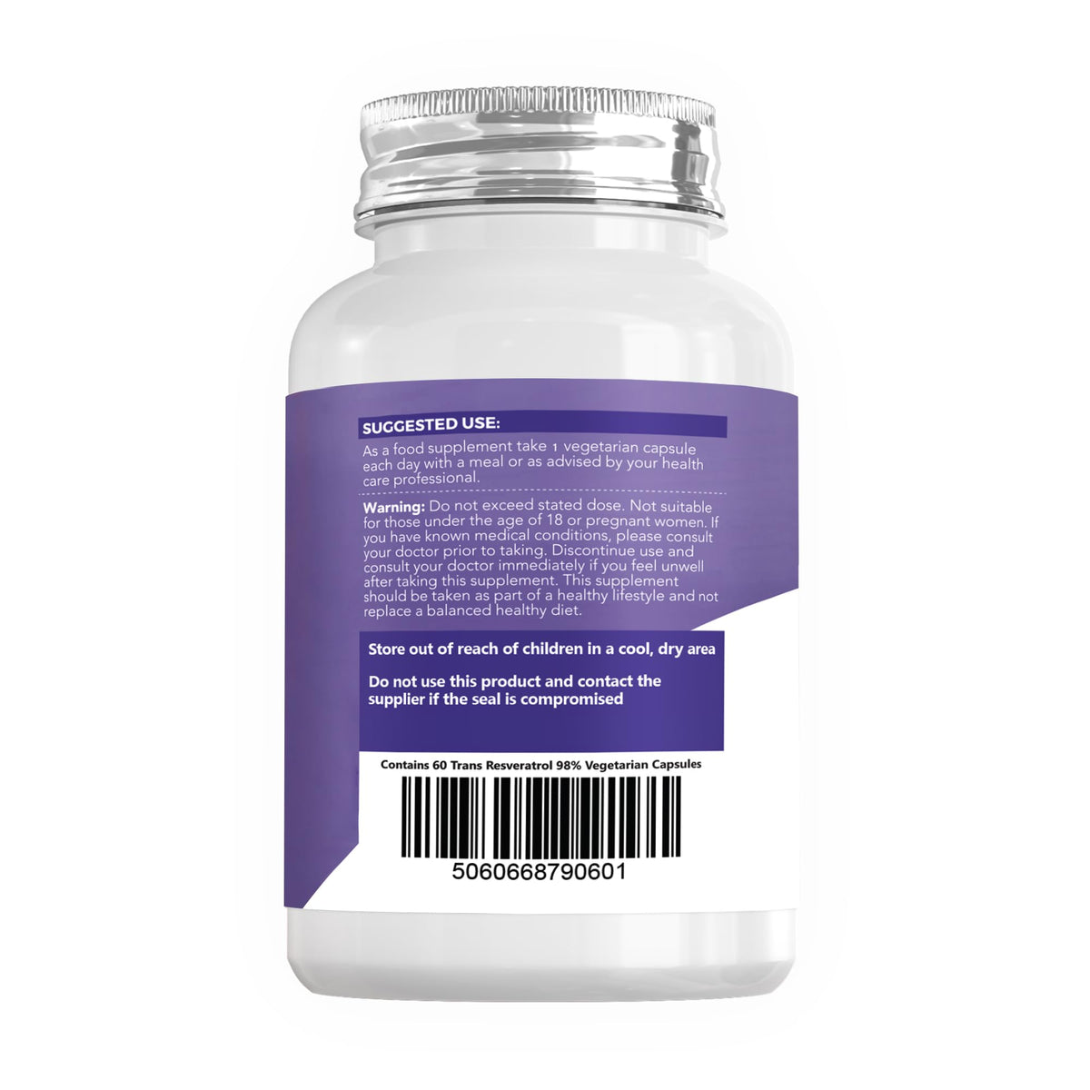 iperk Trans Resveratrol 1000 mg (Per Capsule) 60 Vegan Capsules Non GMO Made in The UK in HACCP ACCREDITED Facilities