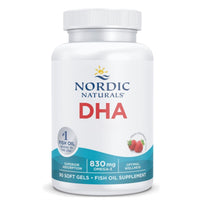 Nordic Naturals DHA, 830mg Omega 3 Capsules High Strength Omega 3 Fish Oil with EPA and DHA, Strawberry Flavour, 90 Softgels, Lab-Tested, Soy-Free, Gluten-Free