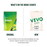 Vivo life - Supergreens, Vegan Superfood with Vitamins, Minerals, Live Cultures, Fruits & Greens, 30 Servings - 240g (Blueberry & Lucuma)