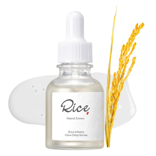 ISBEAUSOLS Glow Deep Serum Rice + Arbutin, Face Serum for Hyperpigmentation, Hydrating & Nourishing Rice Serum, Dark Spot Correcting Glow Serum, Anti Aging Serum, Even Skin Tone, Korean Skincare, 30ml