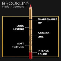 BROOKLIN IMPALA | Brooklin Waterproof Lipliner Color red 223 | Permanent lip profiler | Water resistant lipstick | Long-term lipliner