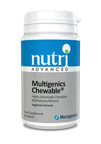 Nutri Advanced - Multigenics Chewable Multivitamin and Mineral Complex - Suitable Children Aged 2+ - 90 Tablets