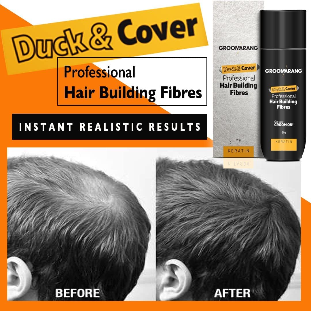 groomarang Hair Fibres X2 GROOMARANG Keratin Hair Building Fibres for Thinning Hair - Instantly Conceals Thinning Areas for Fuller Thicker Hair- For Men & Women 28g + Hair Loss Prevention Lotion (Light Brown)