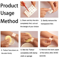 XMASIR 12 Sheets Temporary Tattoo Stickers, Indian Mandala Fake Tattoos Kit
