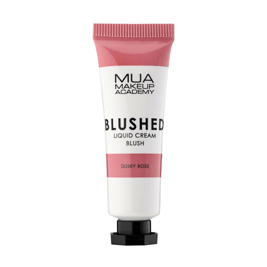 MUA Makeup Academy Blushed Liquid Cream Blusher, Highly Pigmented for Cheeks & Lips, Dusky Rose, 10ml - Vegan & Cruelty Free