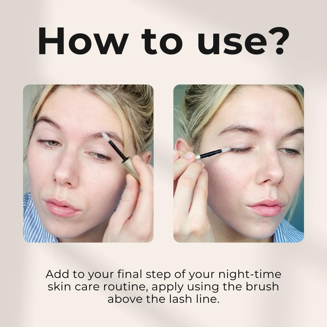 Lashfactor Pro Eyelash Growth Serum, Brow Lash Growth Serum, Natural Brow Lash Enhancer | Nourish Damaged Lashes, Thicker Natural Longer Lift Eyelashes Enhancer Rapid Lash Growth (Pack of 2)