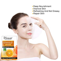 DISAAR BEAUTY Face Mask Hyaluronic Acid Anti-Aging Repair Nourishment Rejuvenating Cleansing Essence Moisturizing Vitamin C 10PCS