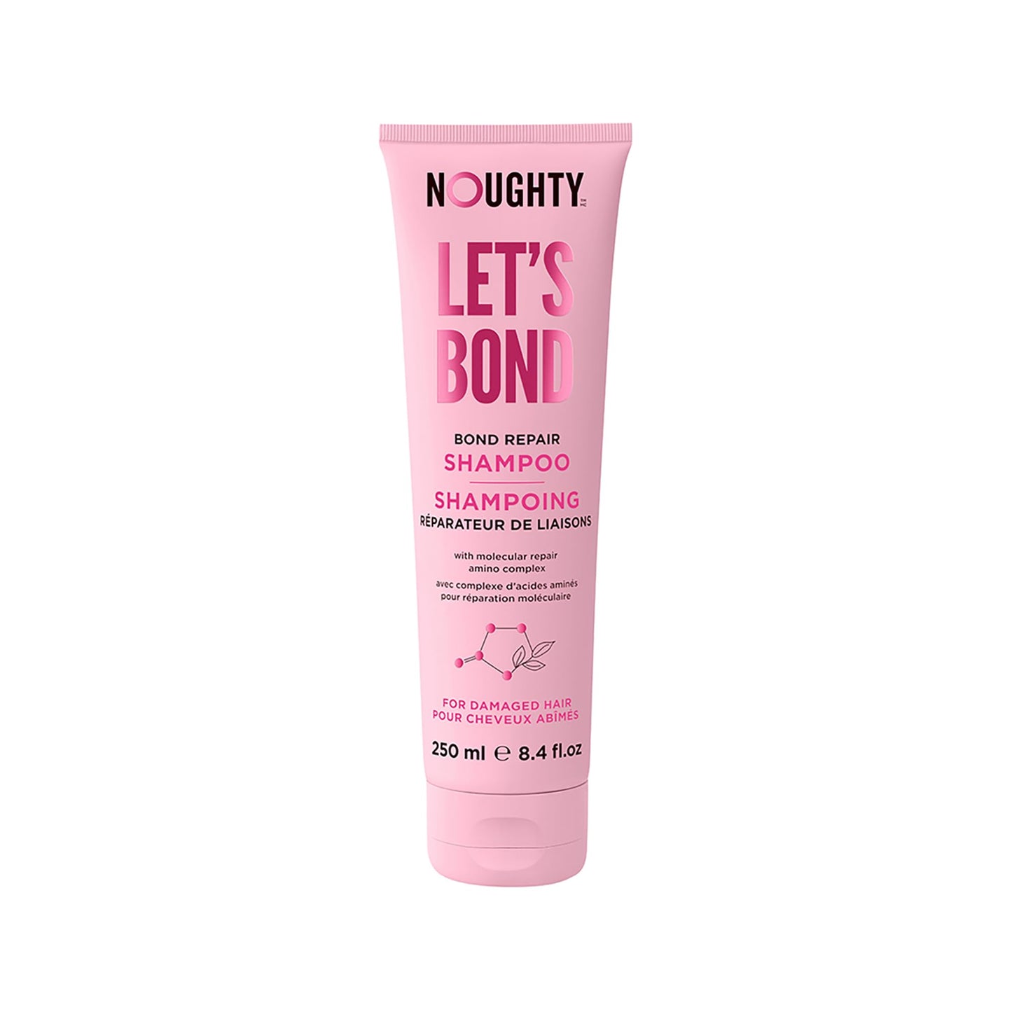 Noughty Let's Bond Repair Shampoo for Hair Repair, Restorative for Chemically Treated, Coloured and Damaged Hair, Reduce Breakage with Strength-Building for Healthier Hair, 250ml