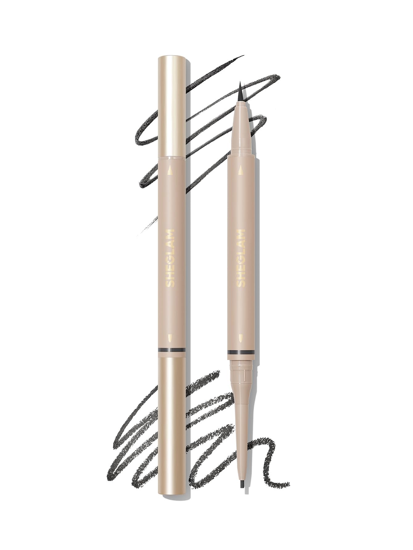 SHEGLAM Dual-Sided Eyebrow Pencils Cream Waterproof Long Lasting Eye brow Pen Makeup - Taupe