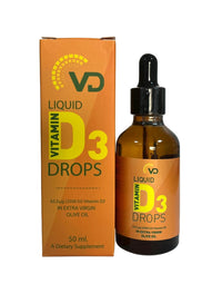 VD Liquid Vitamin D3 Drops Vitamin D 2,500 IU | Optimal Absorption | High Strength Vitamin D3 Liquid for Bone Health and Immune Booster
