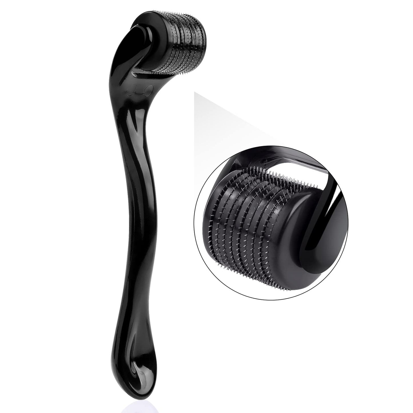 URAQT Derma Roller, 2.5mm Beard Roller, 540 Titanium Micro Needling Roller for Men and Women, Microneedle Face Roller Beard Growth Roller for Stimulate Hair Growth, Facial Skin Care, Scar Removal