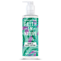 FAITH IN NATURE Faith In Nature Natural Lavender and Geranium Hand and Body Lotion, Relaxing, Vegan and Cruelty Free, No SLS or Parabens, 400 ml
