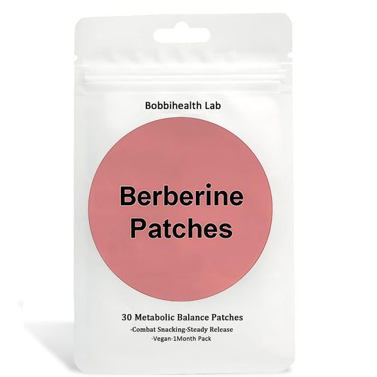 Curlady Bobbihealth Lab Weightless Berberine Patches, Healthy Shape Support, Botanical Plant-Based Formula with Berberine, Chromium, Vitamin B Complex, L-Glutamine, 30/60 Vegan Patches