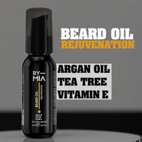 BY MIA Beard Oil Rejuvenation 60ml | Argan Oil, Tea Tree, Vitamin E | All Hair & Skin Types | Nourishes & Hydrates | Promotes Growth & Health | Gentle Formula
