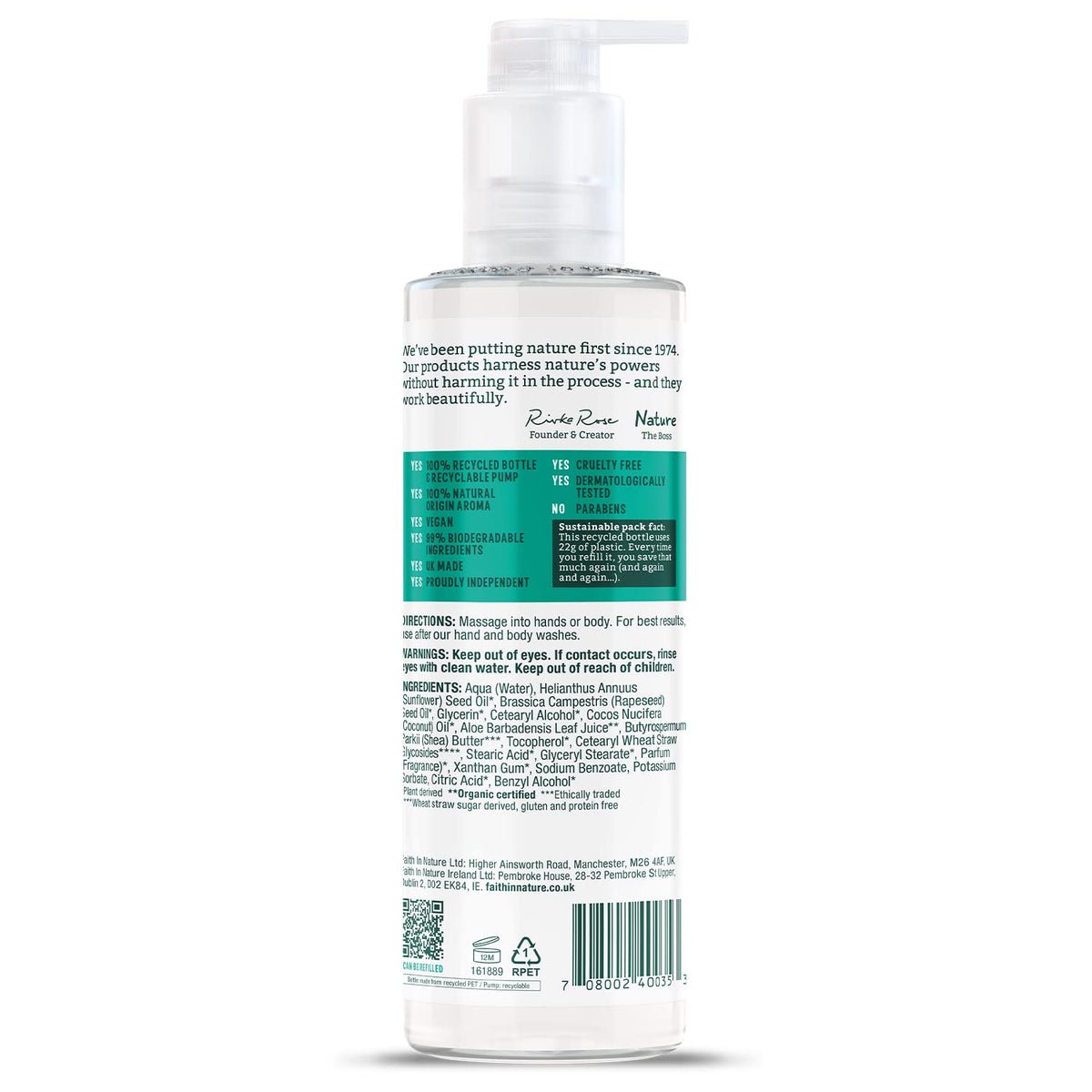 FAITH IN NATURE Faith In Nature Natural Coconut Hand and Body Lotion, Hydrating, Vegan and Cruelty Free, No SLS or Parabens, 400 ml