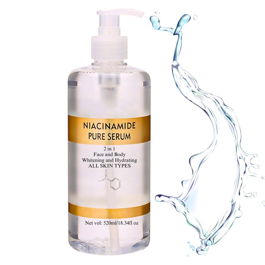 Trendyfave 520ml Niacinamide Pure Serum, Large-capacity 2 In 1 Face & Body Niacinamide Serum, Pore Reducer Face Serum,Shrinking Enlarged Pores Serums Skincare, Face Serum For Women, Balancing Sebum Production