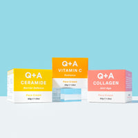 Q+A Ceramide Barrier Defence Face Cream (50g), Hydrating Moisturiser with Pineapple Ceramides, Pro Vitamin E and Squalane, Natural Face Care, Fragrance Free Skincare, Brightening Face Cream