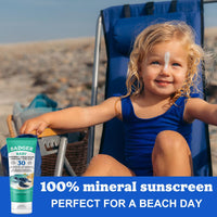 Badger Baby & Toddler Mineral Sunscreen SPF 30 | Broad Spectrum UVA/UVB Protection | Pediatrician-Tested | Chamomile & Calendula | Sensitive Skin Safe | Water Resistant Sun Lotion (87ml)